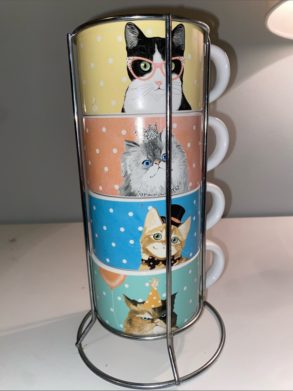 Pier1 Imports Stackable Mugs Cats